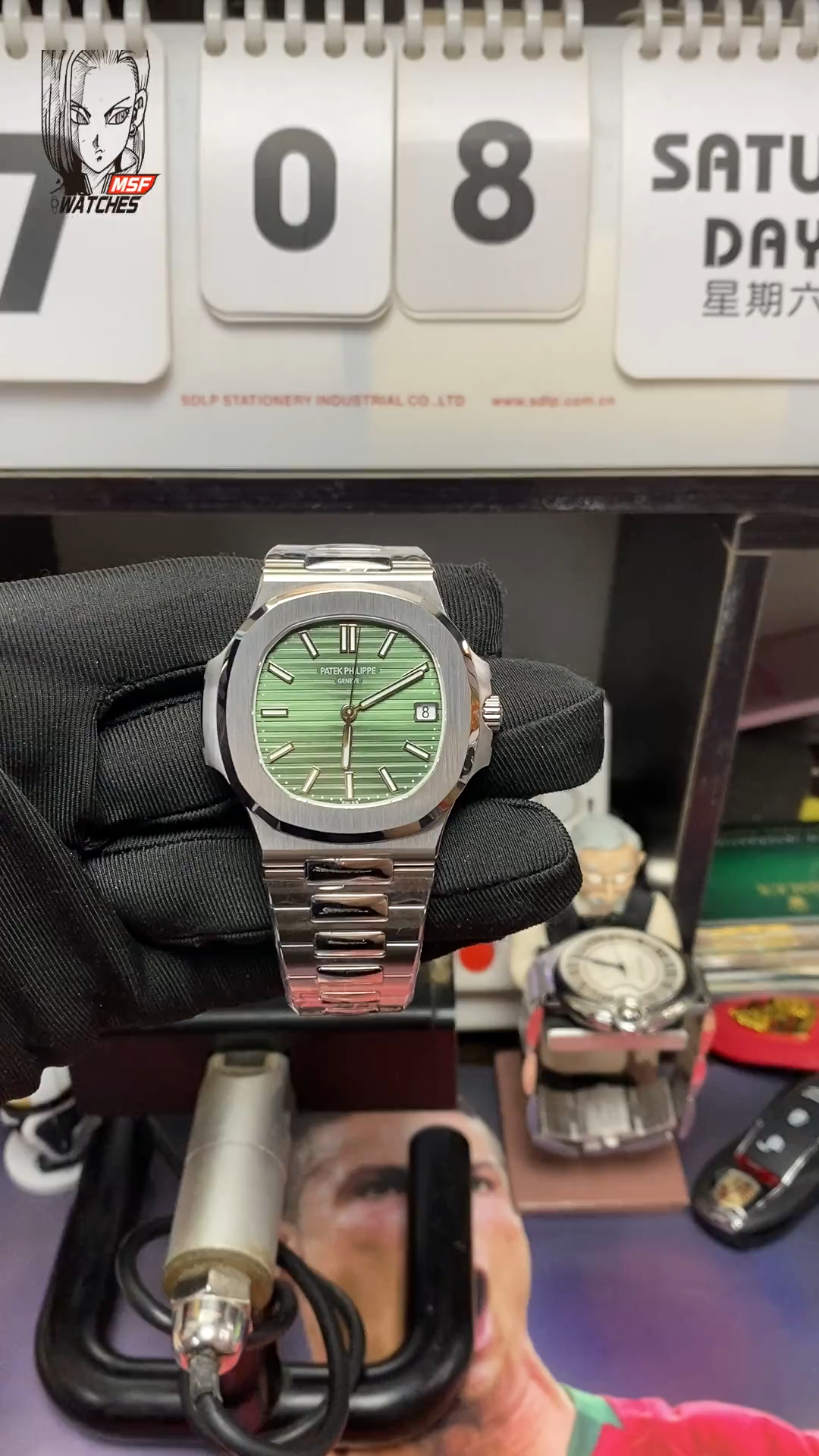 Patek Philippe Nautilus series 57111A-014, Olive Green Dial with Steel Bracelet, 40mm Size.
