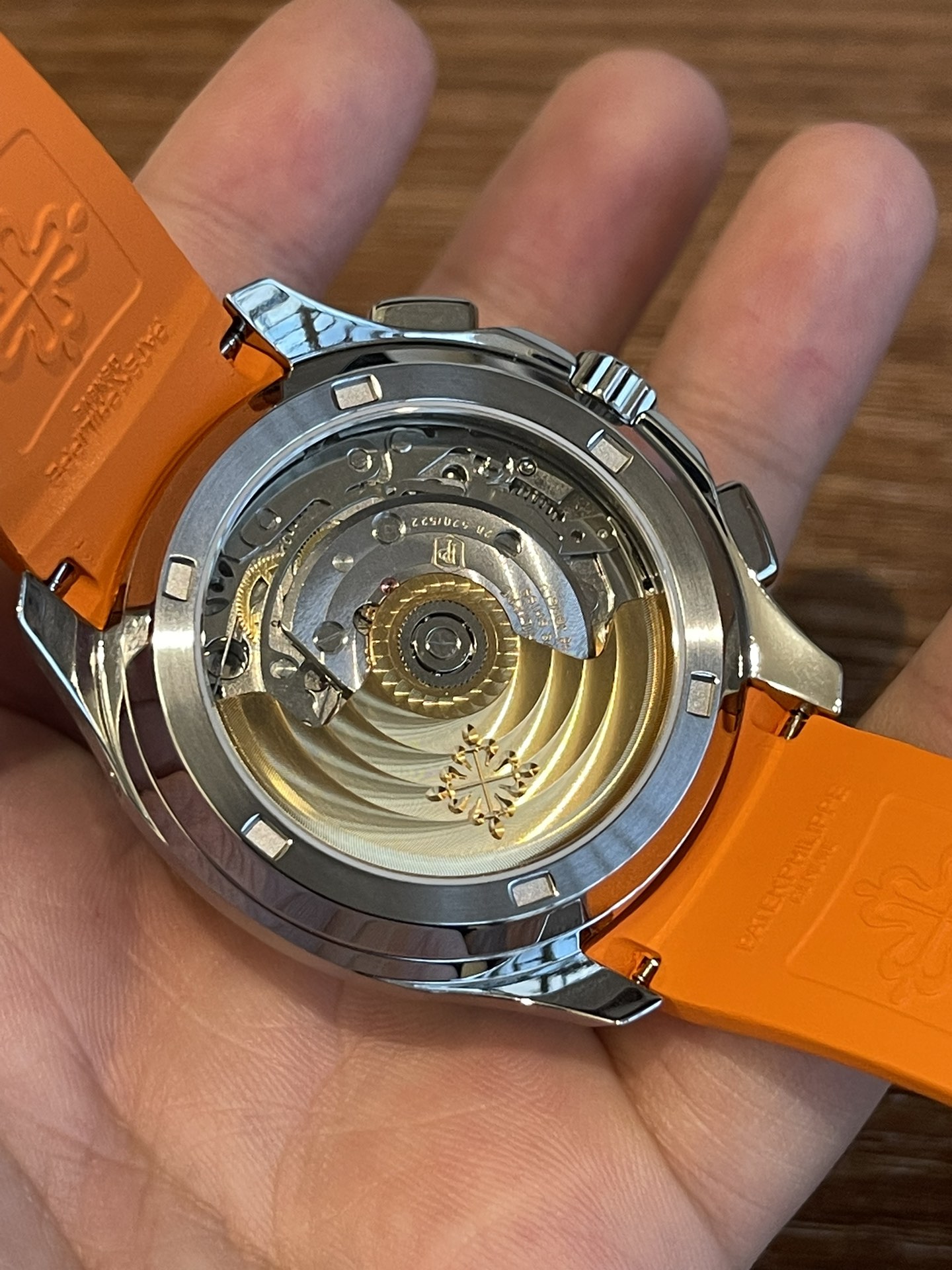 Patek Philippe Aquanaut Series 5968A-001, Brown Dial Dial, 42.2mm size.