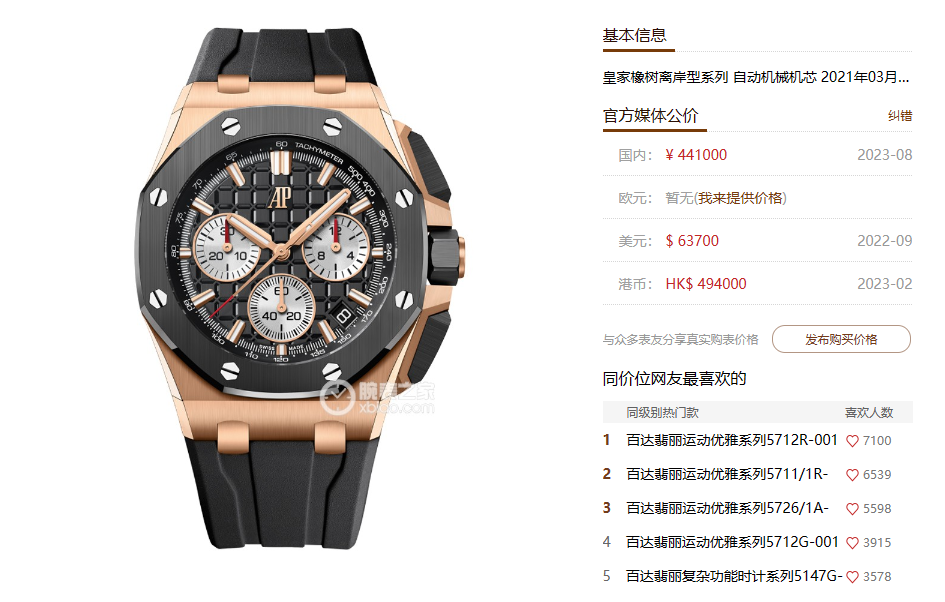 Audemars Piguet Royal Oak Offshore Series 26420RO.OO.A002CA.01, Rose Gold Case Ceramic Bezel, 43mm size.