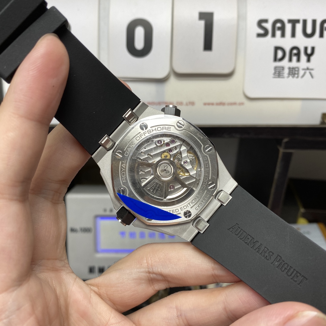 Audemars Piguet Royal Oak Offshore Series 15720CN.OO.A002CA.01, Black Dial Ceramic Bezel, 42mm Size.