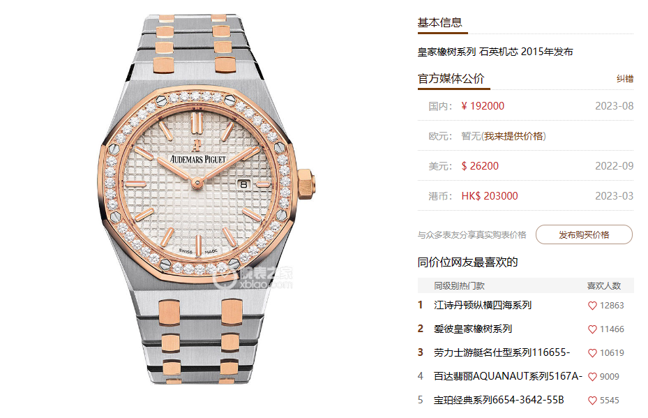 Audemars Piguet Royal Oak Offshore Series 67651SR.ZZ.1261SR.01, Rose Gold White Dial Steel Bracelet, 33mm size.