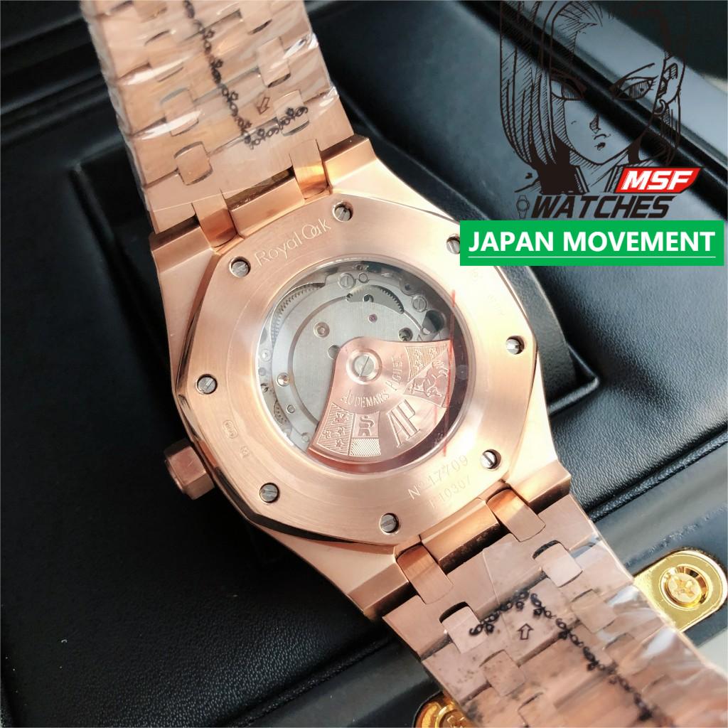 Audemars Piguet Royal Oak Offshore Series 15500OR.OO.D002CR.01, Rose Gold Case Black Dial Leather Strap, 41mm Size.