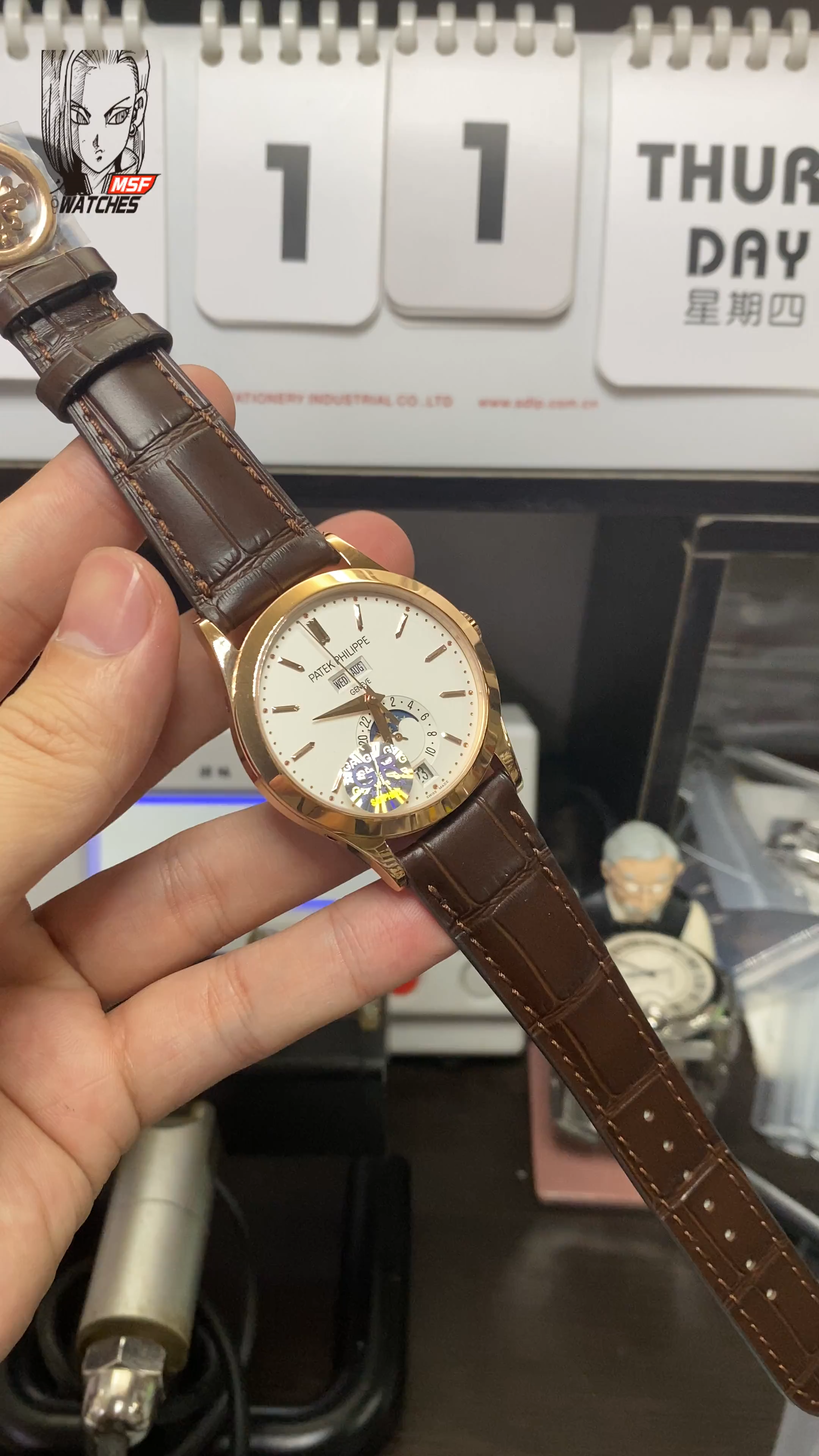 Patek Philippe Complicated Chronograph Series 5396R-011, Rose Gold Case White Dial, 38.5mm Size.