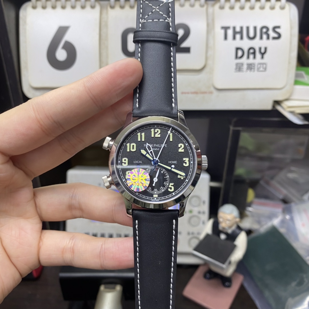 Patek Philippe Complicated Chronograph series 7234G-001, blue dial, Dual Time Zone Function, 37.5mm Size.