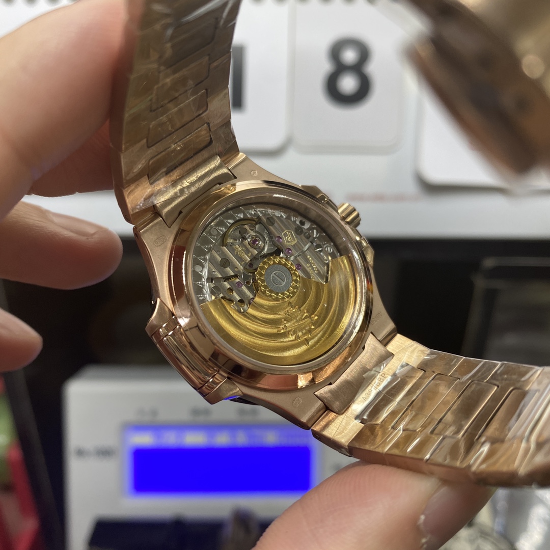 Patek Philippe Nautilus series 71181200R-010, All Rose Gold Case with Diamond Bezel, 35.2mm Size WOMEN