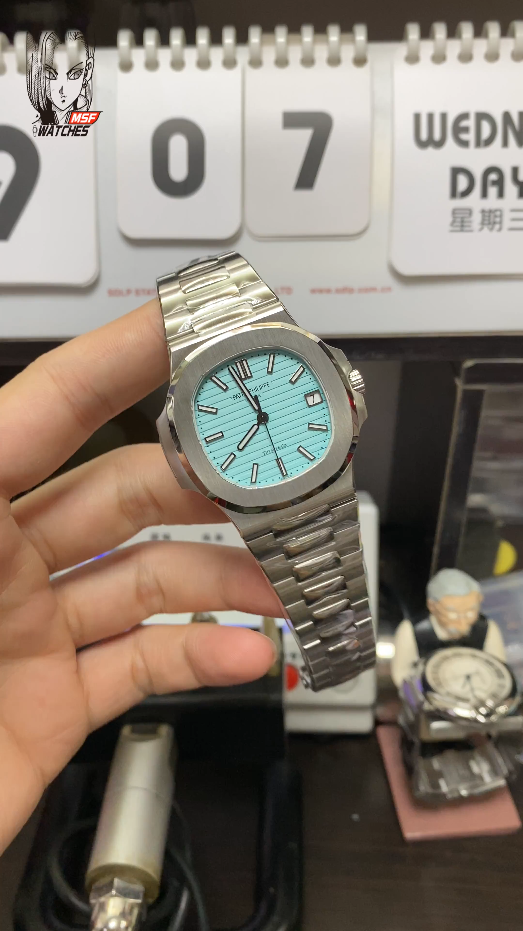 Patek Philippe Nautilus series 57111A-018, Tiffany Blue Dial, 40mm Size.