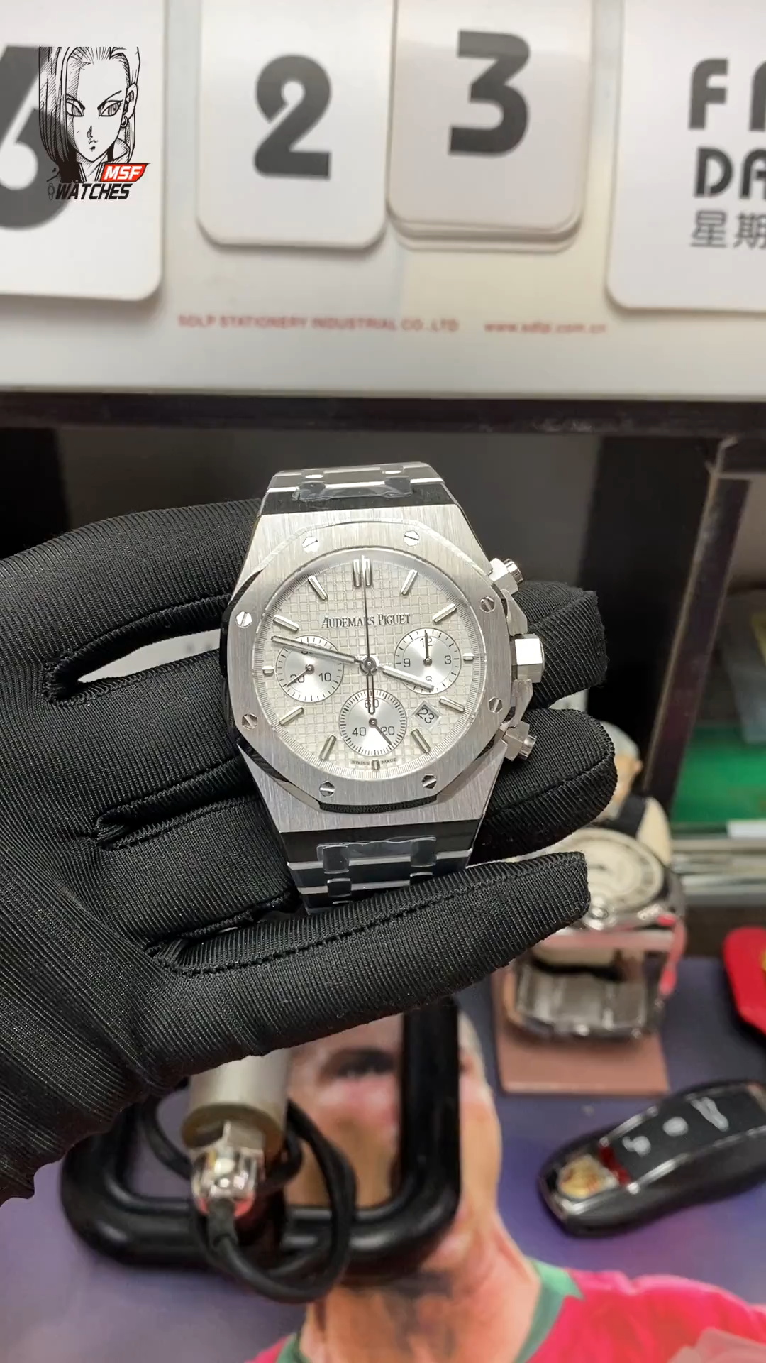Audemars Piguet Royal Oak Series 26331, Stainless Steel Case, White Dial, Steel Bracelet, 41mm Size.