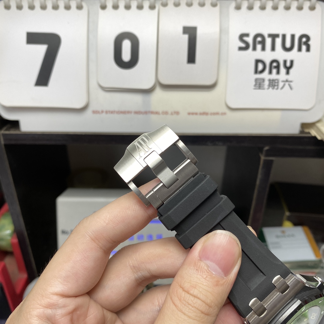 Audemars Piguet Royal Oak Offshore Series 15720CN.OO.A002CA.01, Black Dial Ceramic Bezel, 42mm Size.