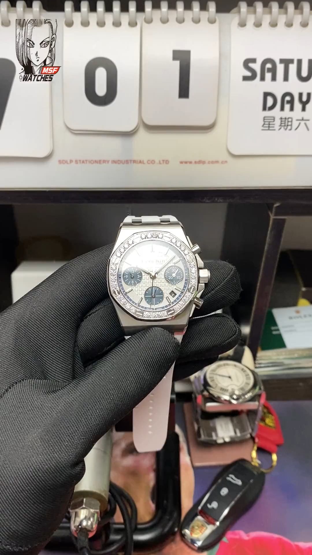 Audemars Piguet Royal Oak Offshore Series 26231ST.ZZ.D010CA.01, Silver Panda Dial, 37mm size.