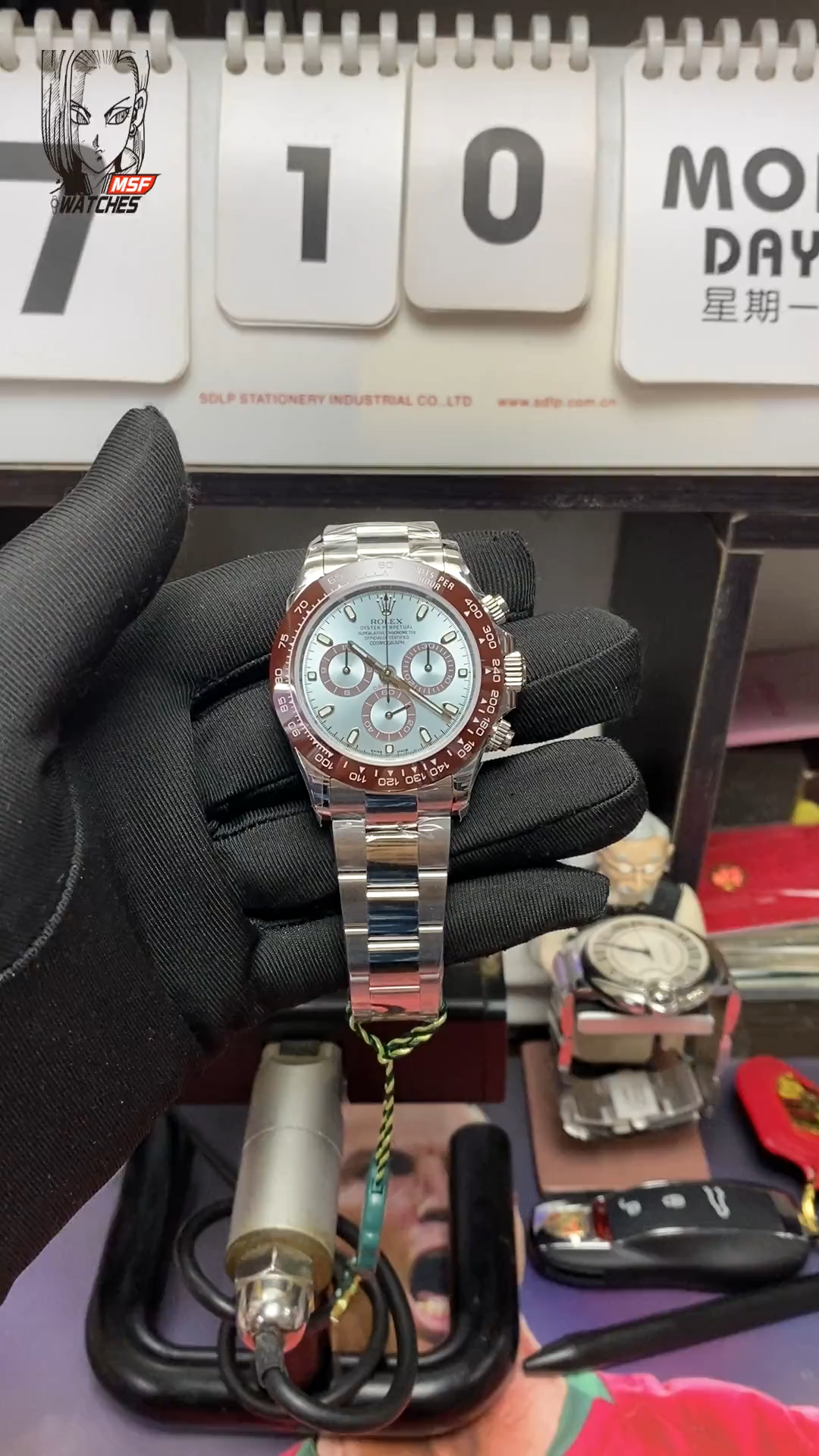 Rolex Cosmograph Daytona M116506-0001, Ice Blue Dial, 40mm size.