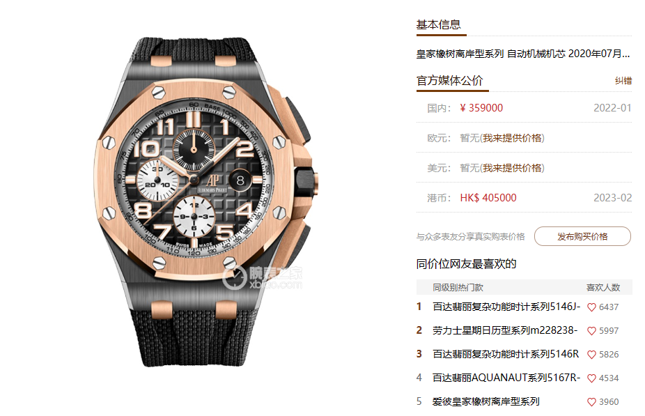 Audemars Piguet Royal Oak Offshore Series 26405NR.OO.A002CA.01, Ceramic Case, 44mm size.