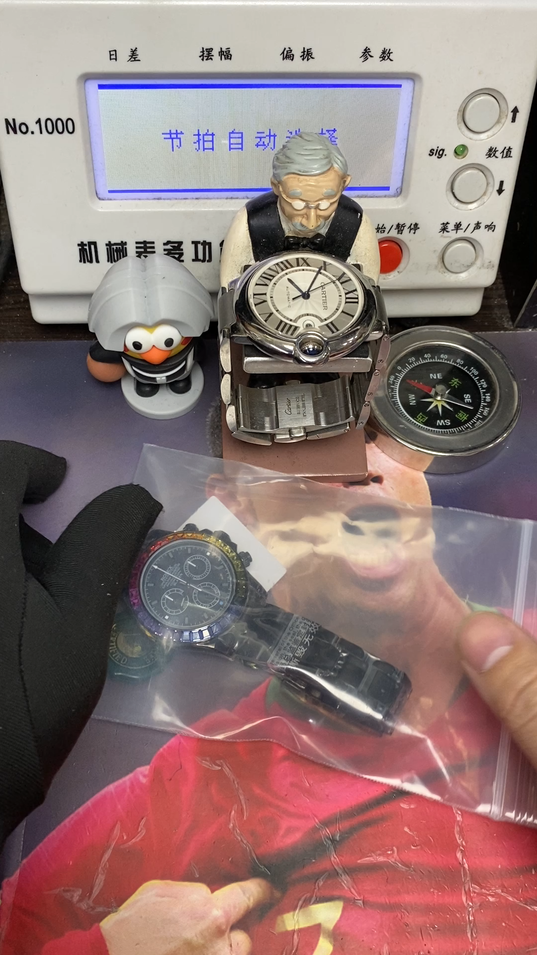 Rolex Daytona series BLAKEN modify all black chrome Case 40mm size.