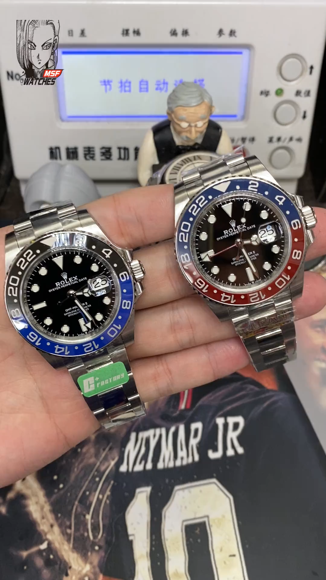 Rolex GMT-Master II series m126710blnr-0002, BATMAN, Steel Bracelet Black and Blue Ceramic Bezel Black Dial, 40mm size, Jubilee strap