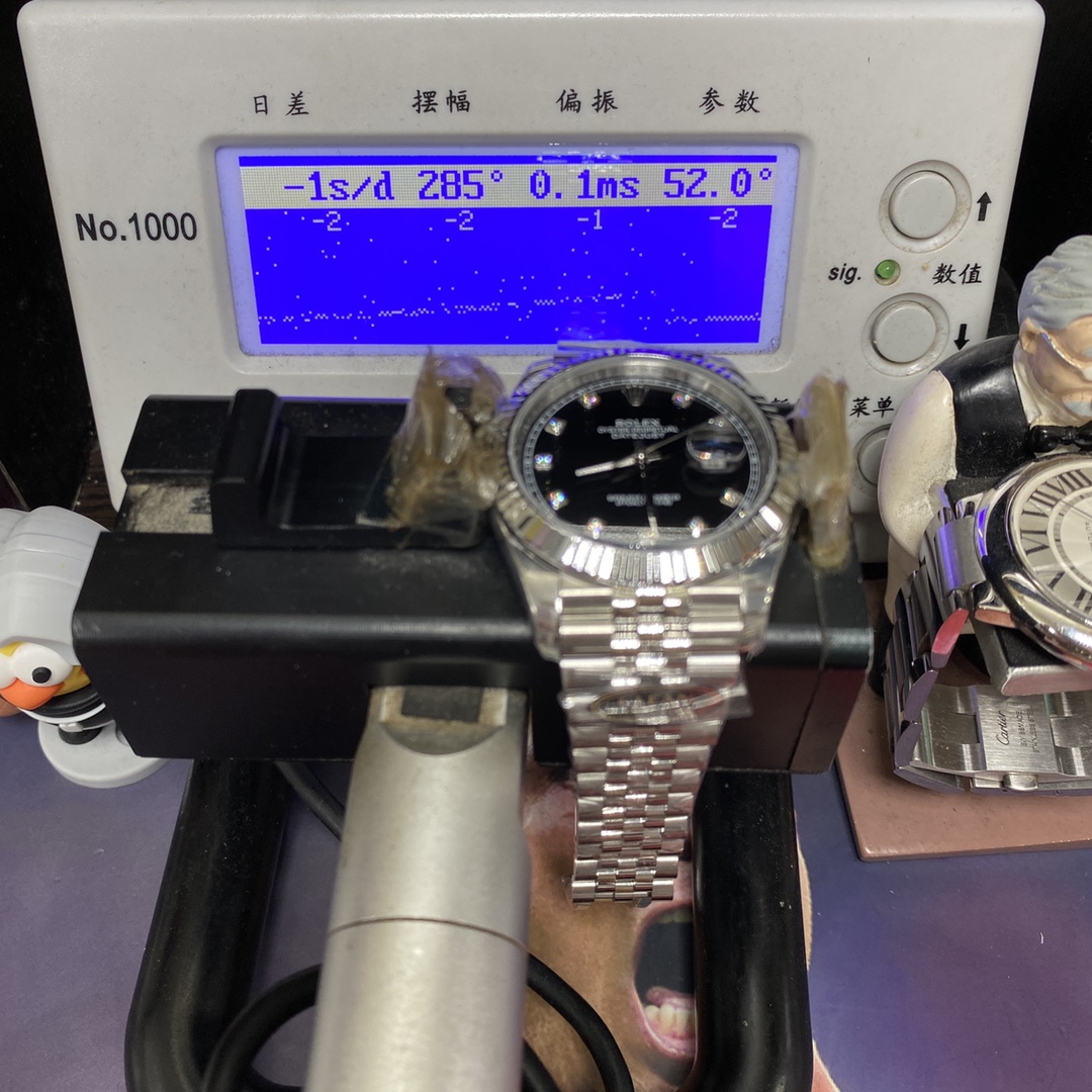 Rolex Datejust series m126334-0012, Black Dial Diamond Markers, 41mm size.