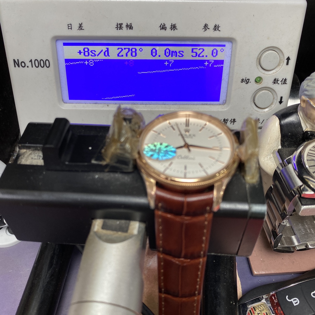 Rolex Cellini Series m50505-0020 , White Dial Rose Gold Case, 39mm Size.