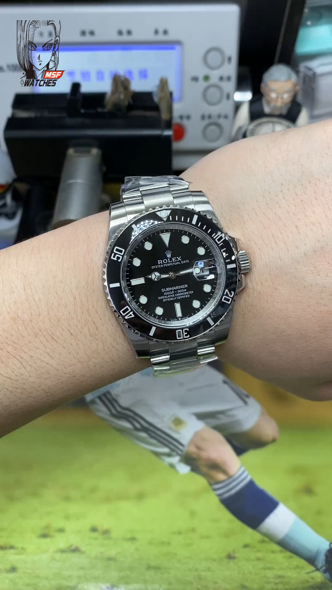 Rolex Submariner Series m126610ln-0001, Blackwater Ghost Added the function of reverse calendar adjustment, 41mm size.