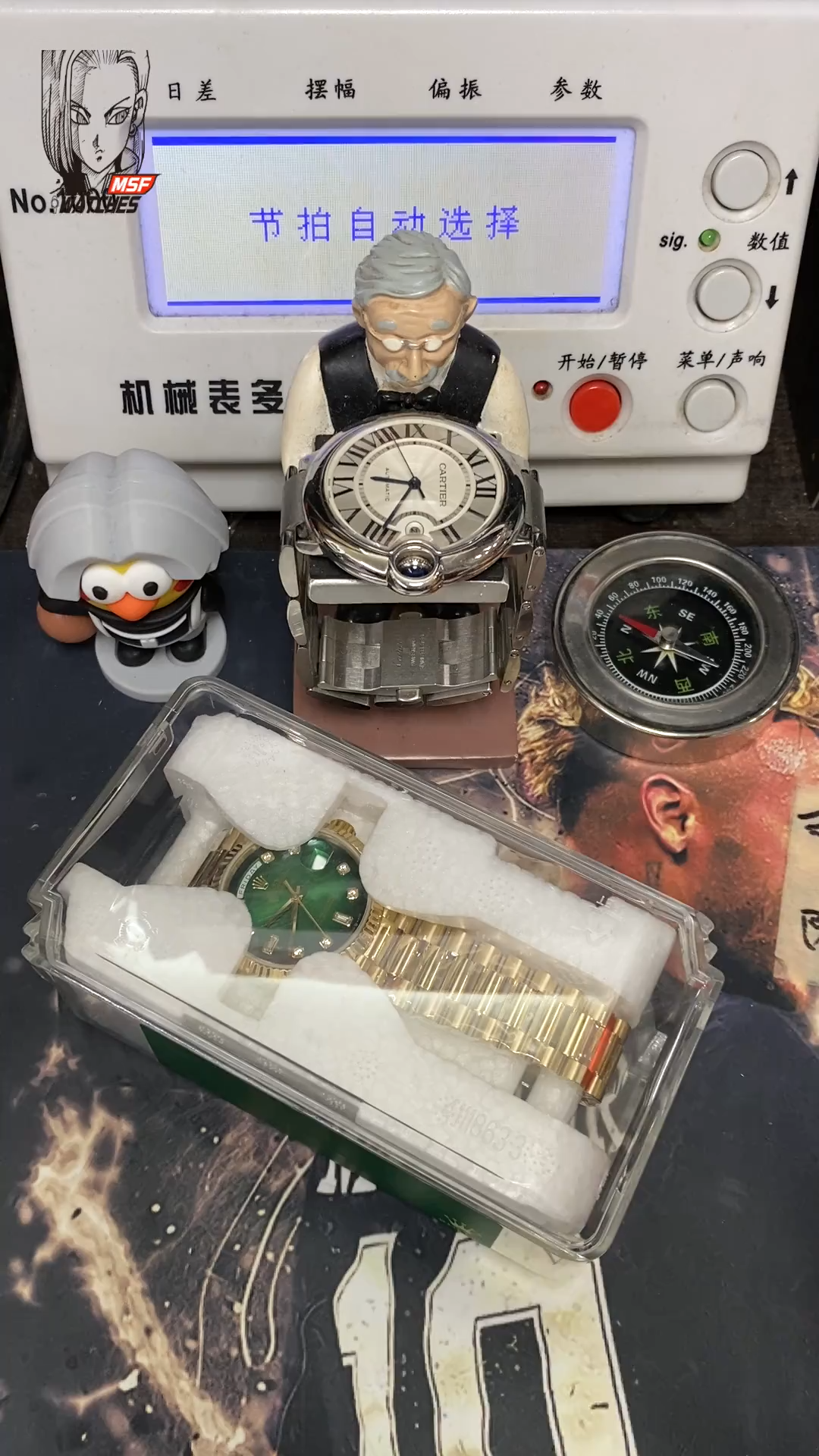 Rolex Day-Date series m128238-0069, Full Gold with Green Dial Diamond Hour Markers, 36mm Size.