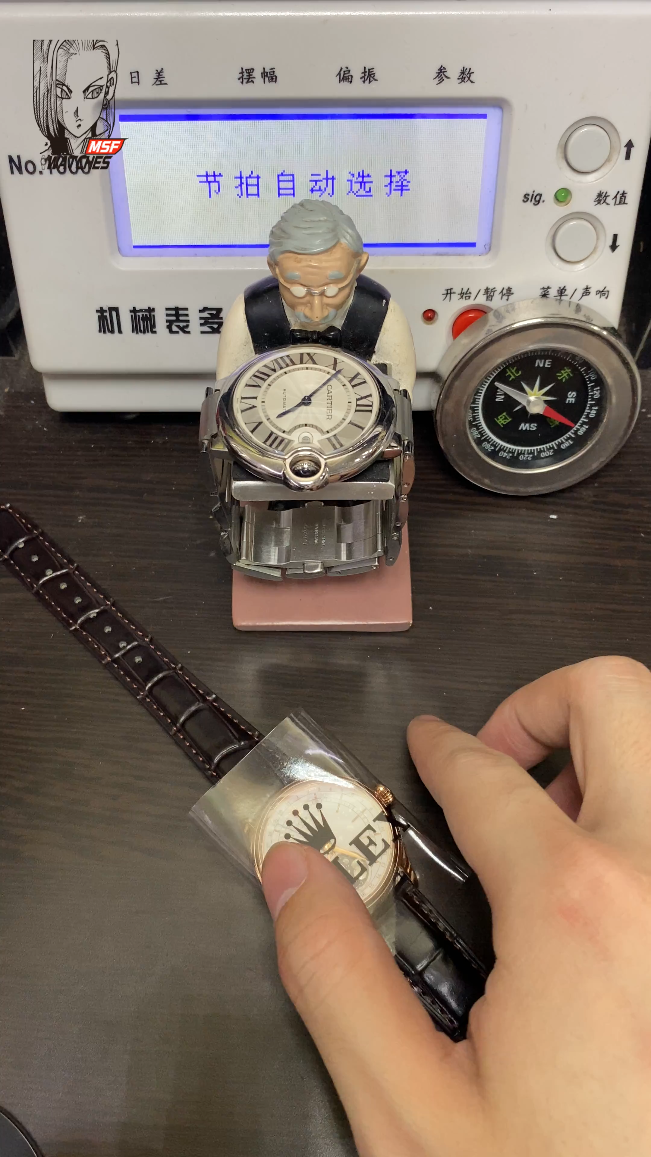 Rolex Cellini Series m50535-0002, Moonphase Watch with a White Dial Rose Gold Case Meteorite Moonphase, 39mm Size.