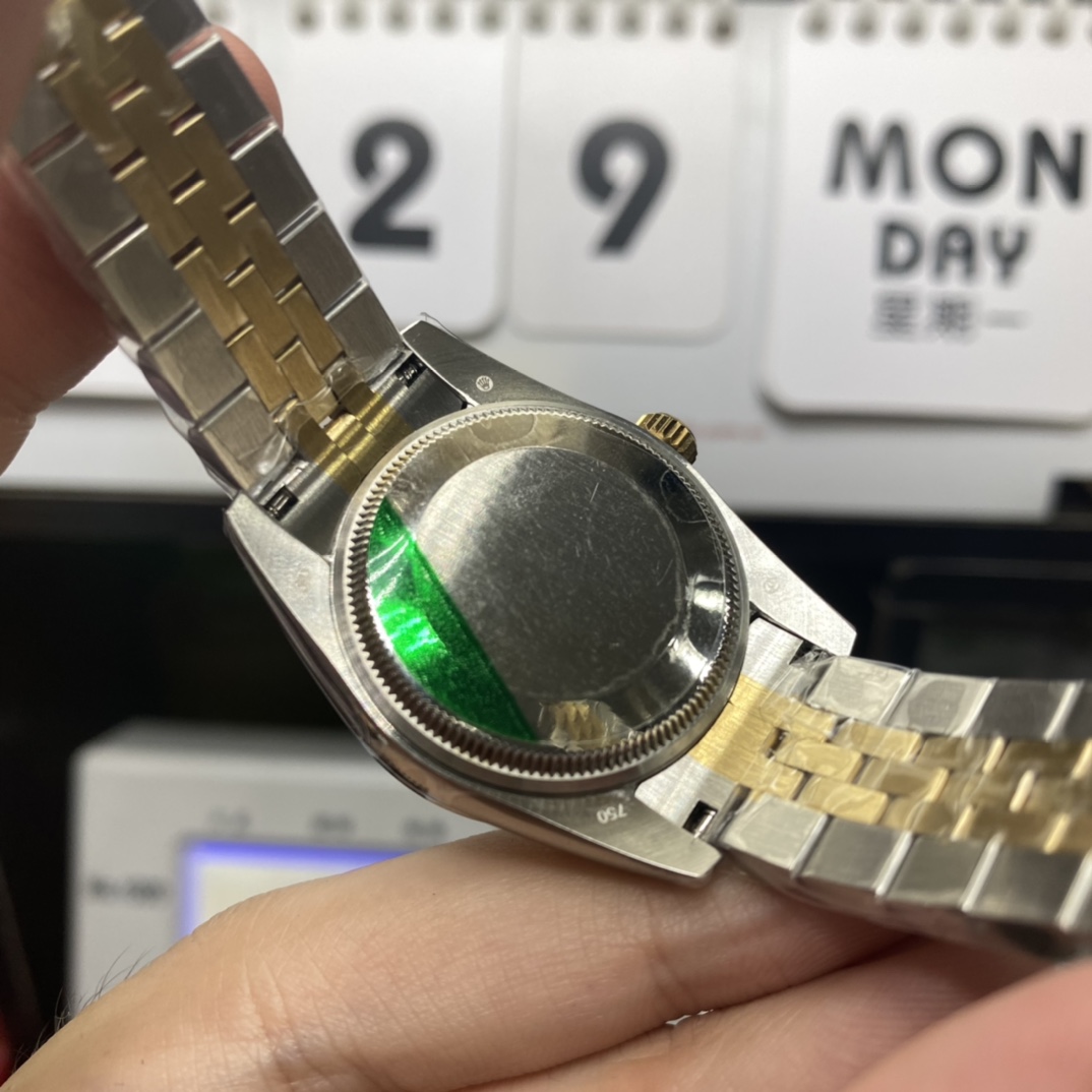 Rolex Datejust Series m279173-0011, Two-Tone Gold Case Gold Dial, 28mm Size, Five-Link Steel Bracelet.