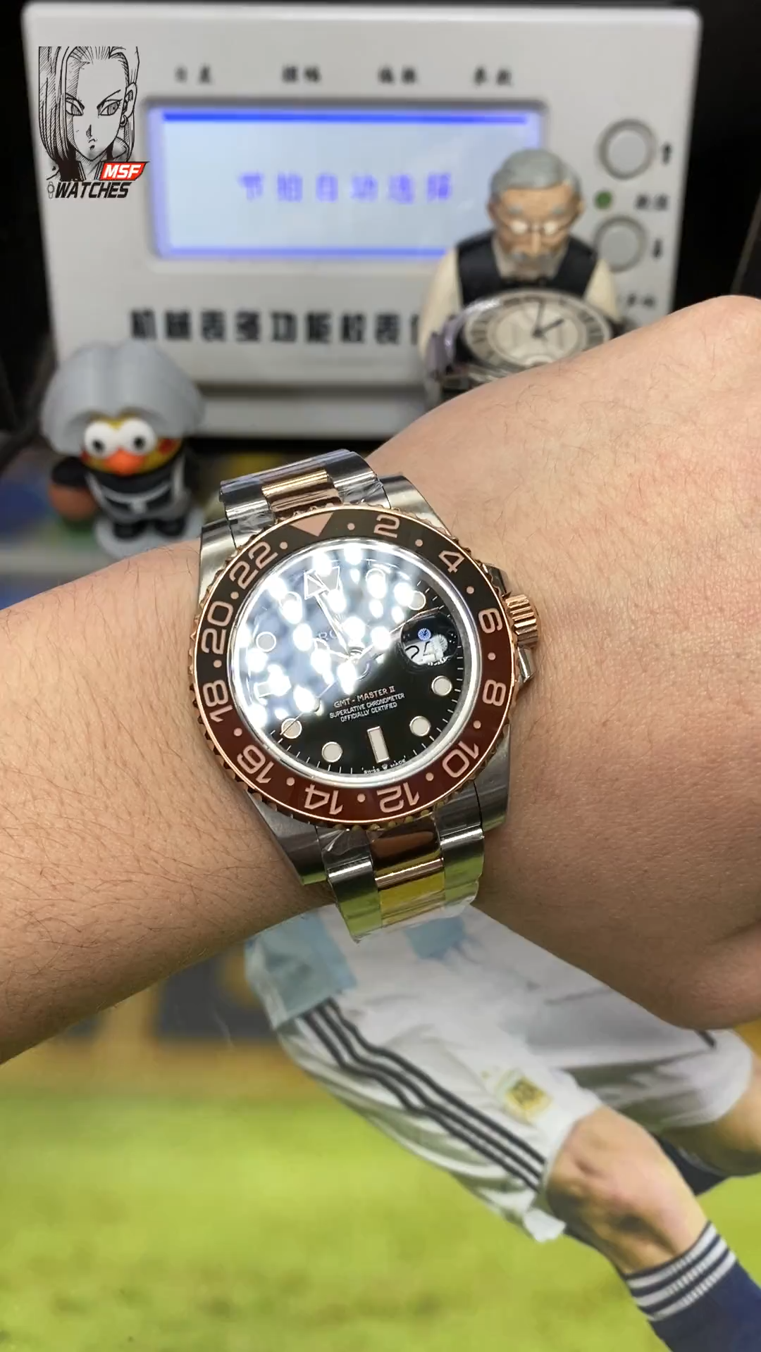 Rolex GMT-Master II Series m126711chnr-0002, Sand Dial Rose Gold Case, 40mm Size.