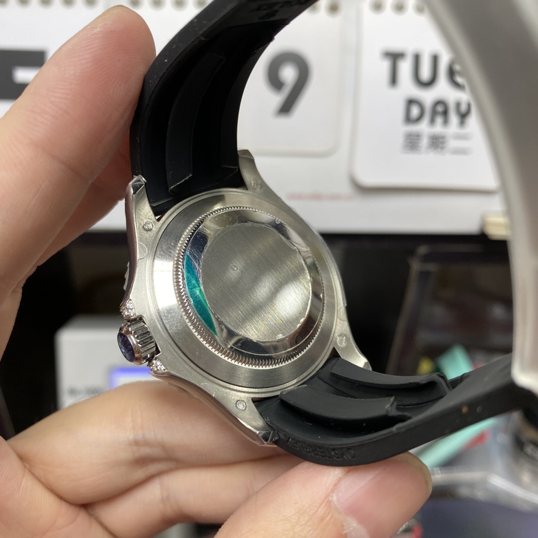 Rolex Yacht-Master Series FULL DIAMOND Case Black Dial, 40mm size.