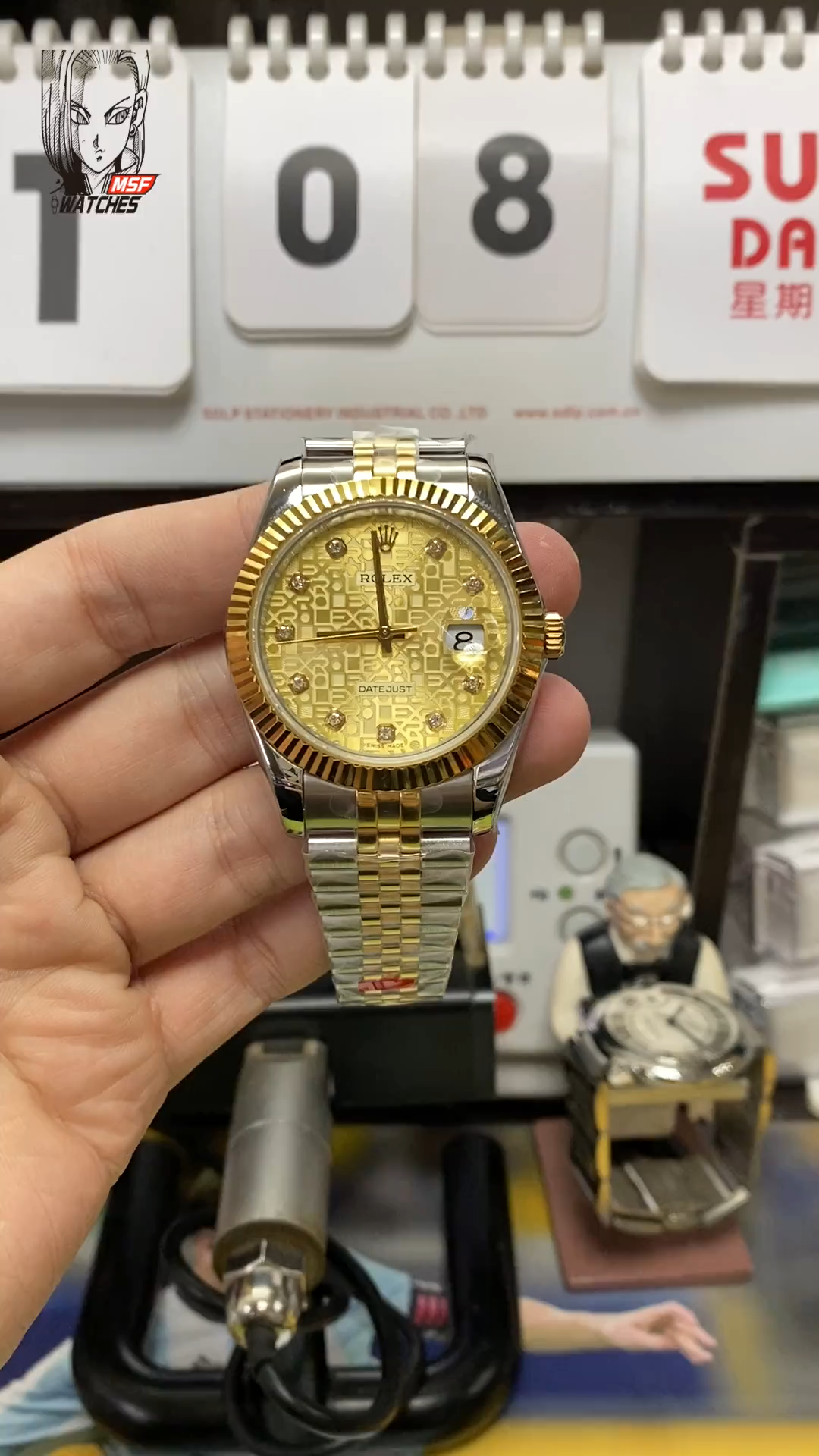 Rolex Datejust series Computer grain DIAL, gold brezel  , 41mm size,