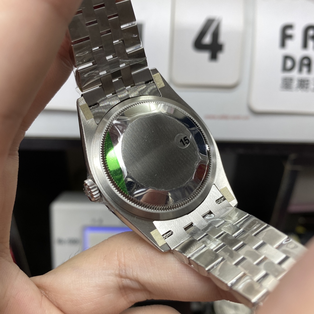 Rolex Datejust series m126234-0051, Mint Green Dial with Fluted Bezel, 36mm size.