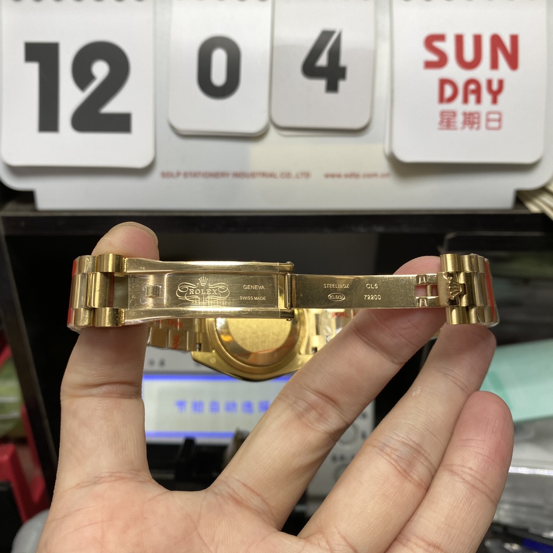 Rolex Datejust Series 116243-63603, Full Gold Diamond Bezel, 36mm Size, Three-Link Steel Bracelet.