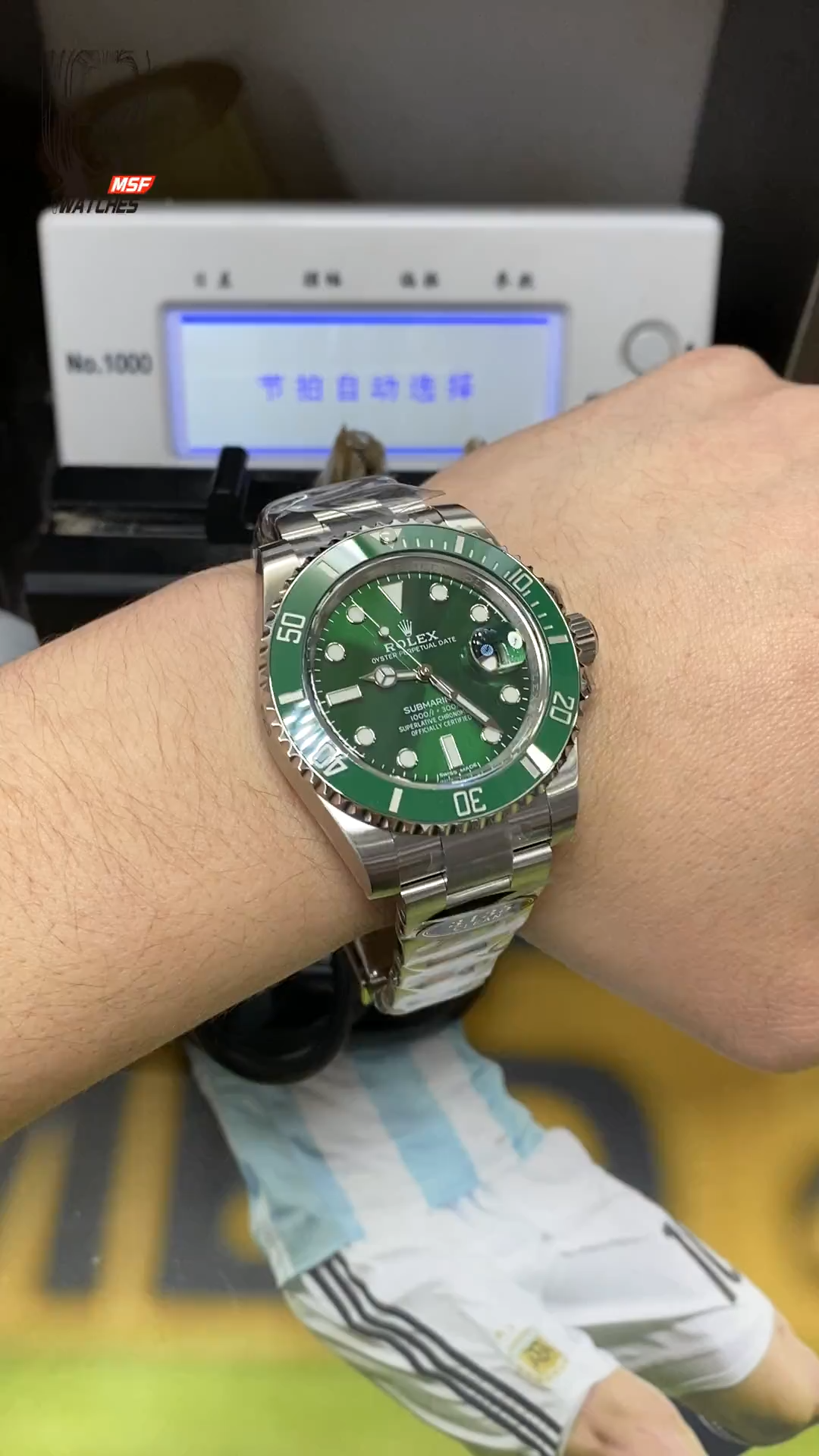 Rolex Submariner Series 116610LV-0002, Green Hulk, 40mm size.