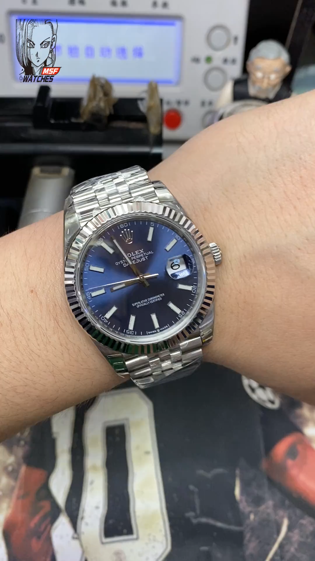 Rolex Datejust Series m126334-0002, Classic Blue Dial Fluted Bezel, 41mm Size.