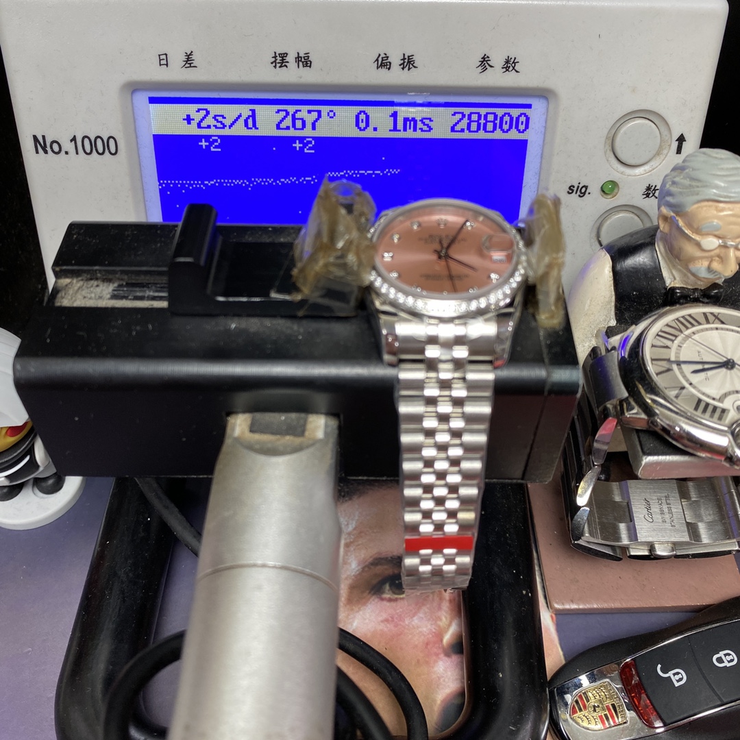 Rolex Datejust series m278384rbr-0036, Pink Dial with Diamond Bezel, 31mm size, Jubilee stainless steel bracelet.