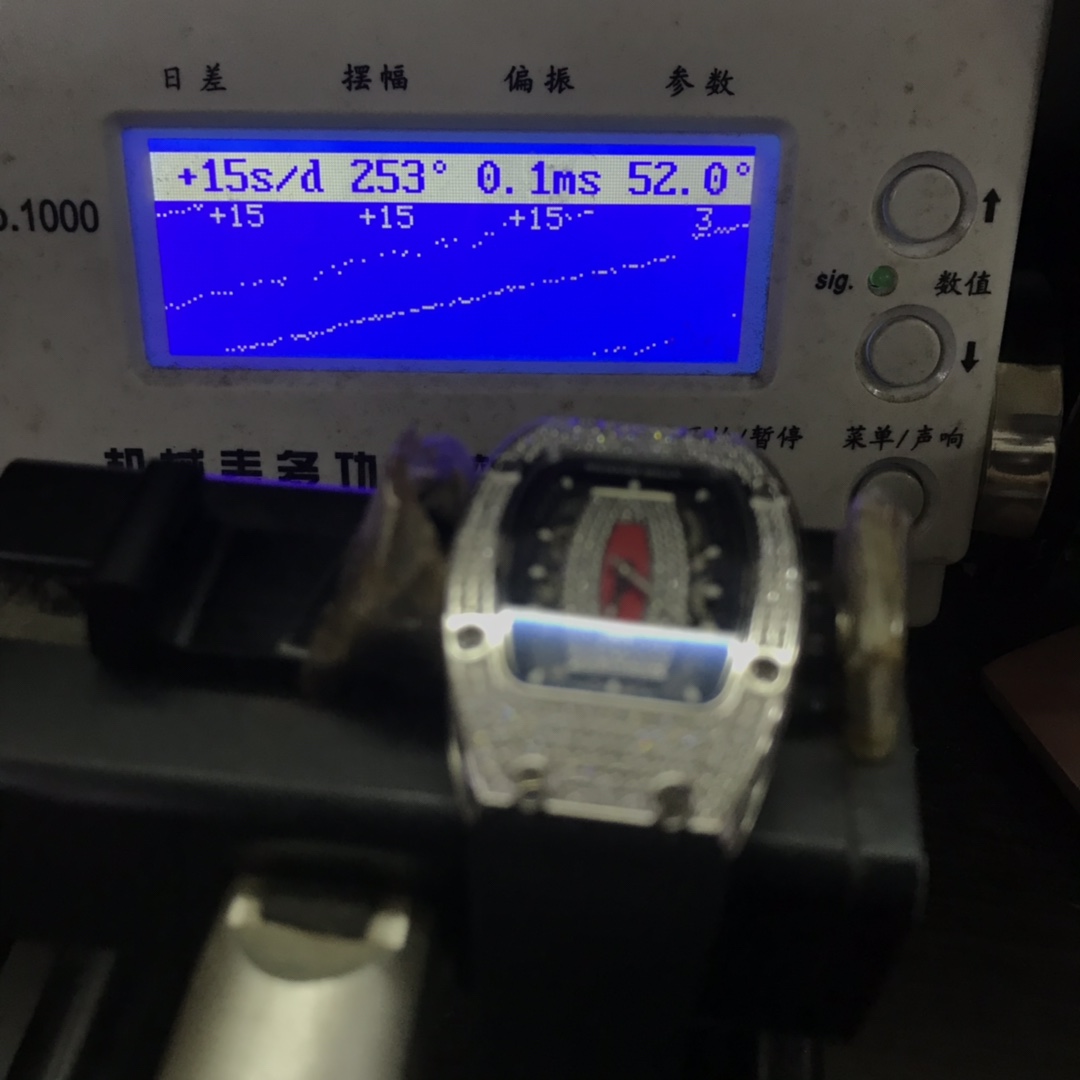 Richard Mille Women's Collection series RM 07-01, Red Lips Full Diamond Design, 45.66 x 31.40mm size.