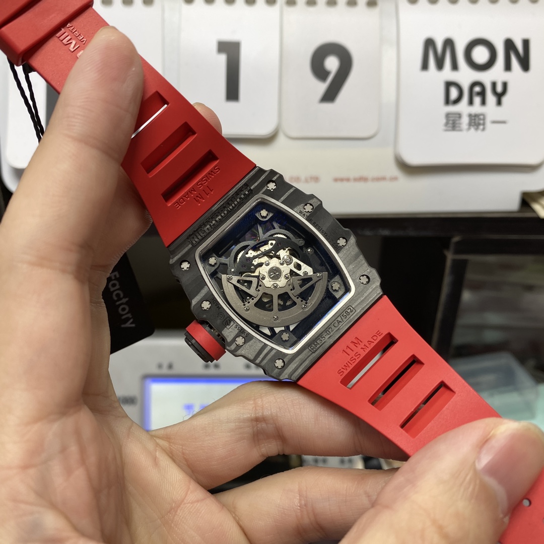 Richard Mille Men's Collection series RM 35-02, Carbon Fiber Case.