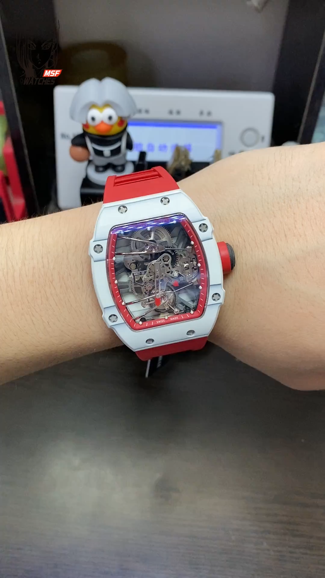 Richard Mille Men's Collection series RM27-02, Sapphire Crystal Nylon Strap and Titanium Buckle, 47.77×39.7 size.