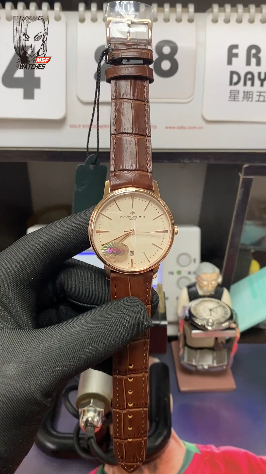 Vacheron Constantin Heritage Collection series 85180000R-9248, White Dial Rose Gold Case High Qiqiang Same Model, 40mm size.