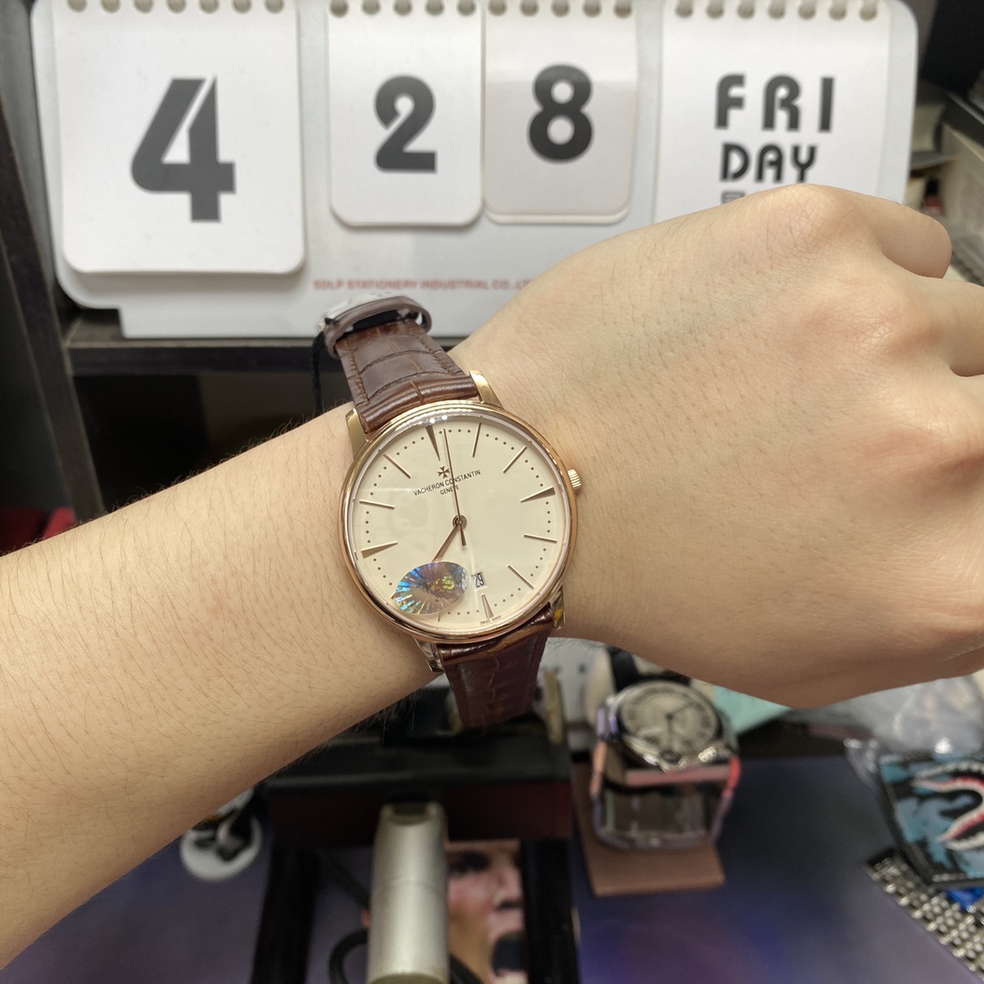 Vacheron Constantin Heritage Collection series 85180000R-9248, White Dial Rose Gold Case High Qiqiang Same Model, 40mm size.