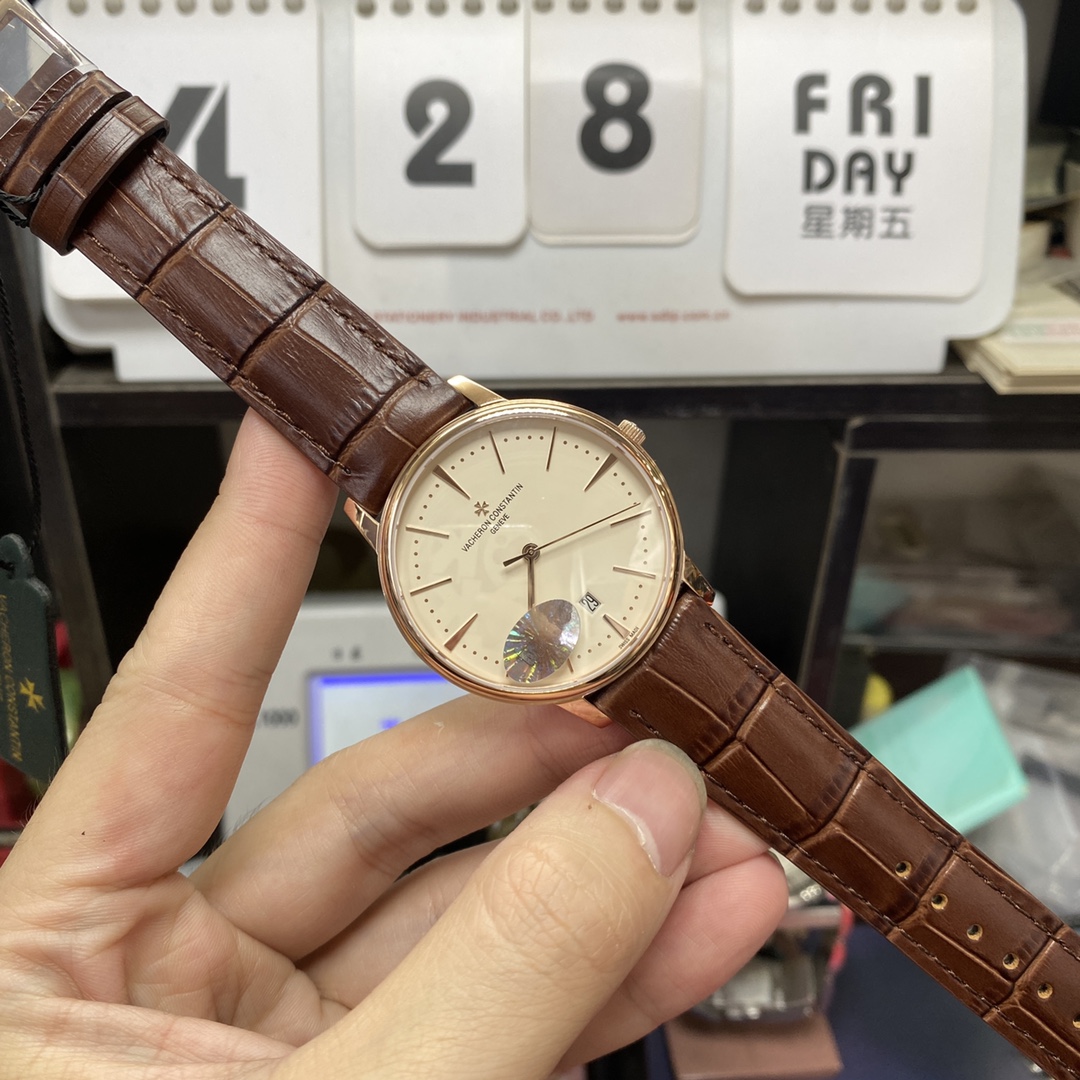 Vacheron Constantin Heritage Collection series 85180000R-9248, White Dial Rose Gold Case High Qiqiang Same Model, 40mm size.