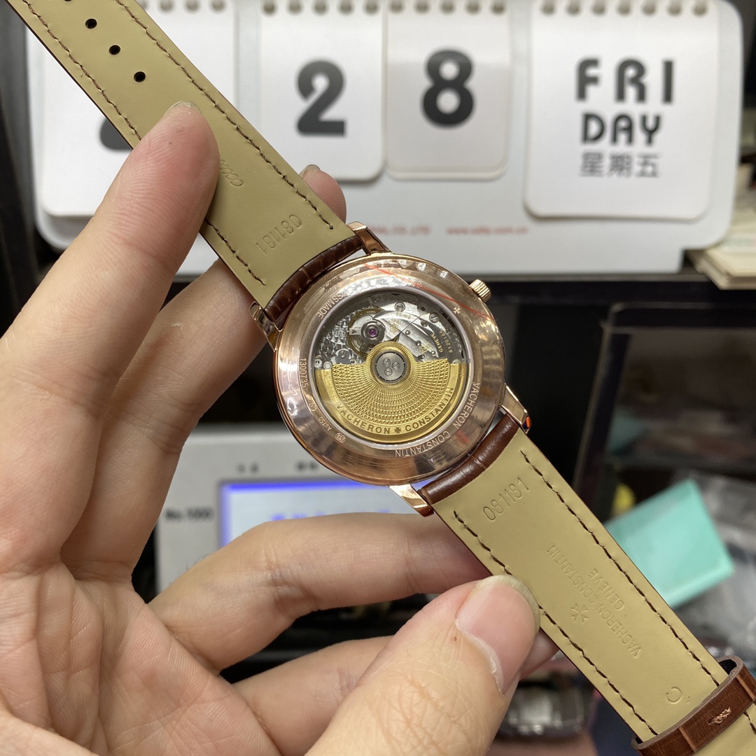 Vacheron Constantin Heritage Collection series 85180000R-9248, White Dial Rose Gold Case High Qiqiang Same Model, 40mm size.