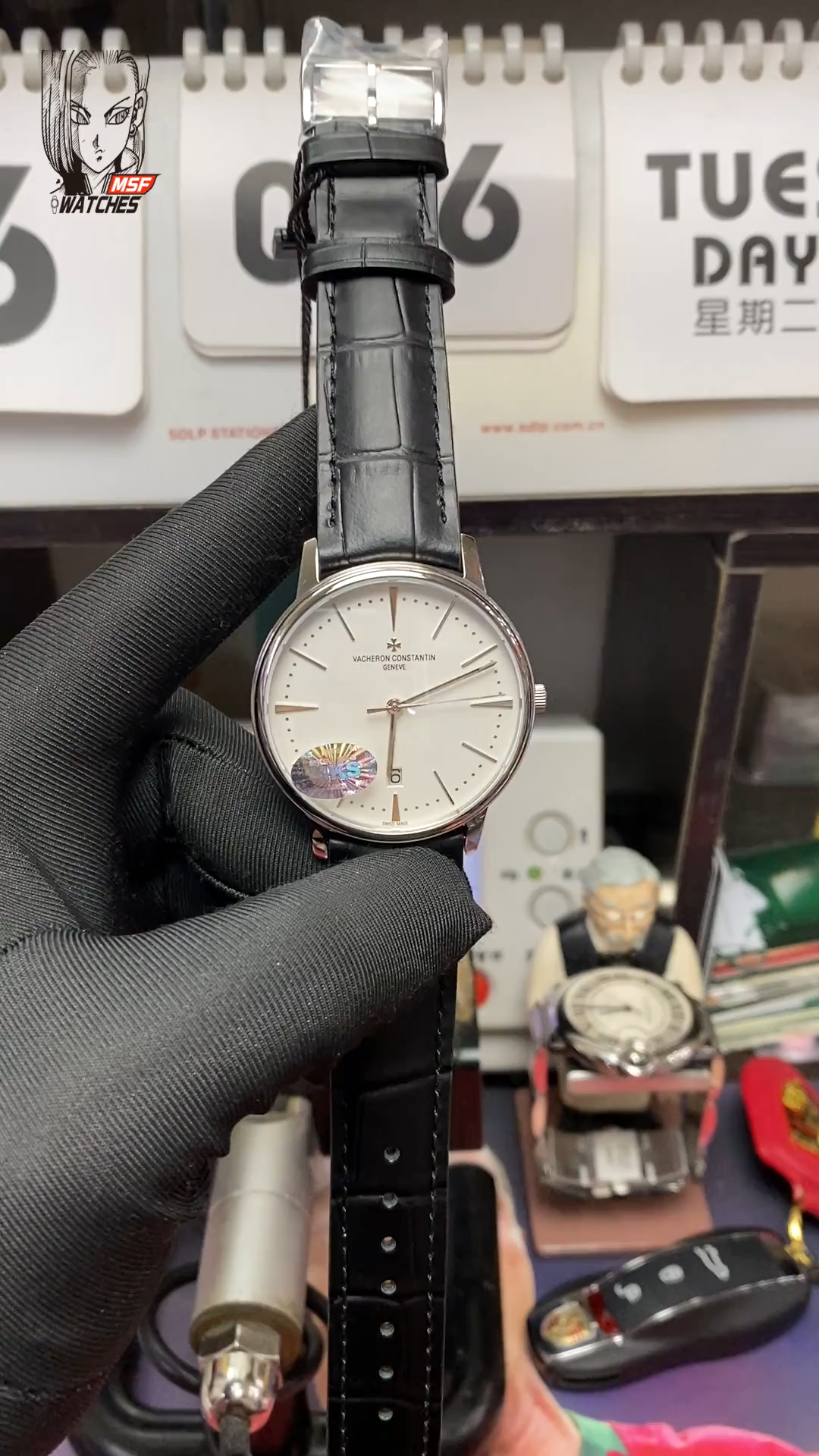 Vacheron Constantin Heritage Collection series 85180000G-9230, White Dial Silver Case High-Quality Same Model as Qi Qiang, 40mm size.