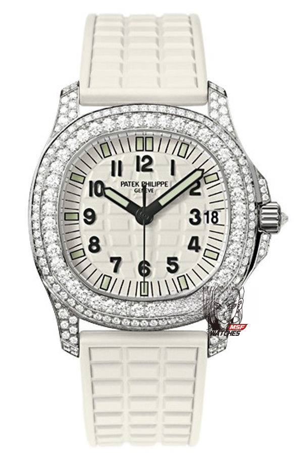 Patek Philippe Aquanaut series 5069G-011, White Dial with Diamond Bezel, Women 35.2mm Size.