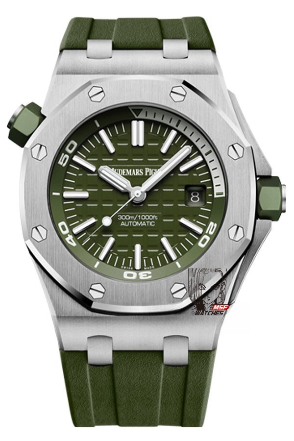Audemars Piguet Royal Oak Offshore Series 15710ST.OO.A052CA.01, Green Dial, 42mm Size.