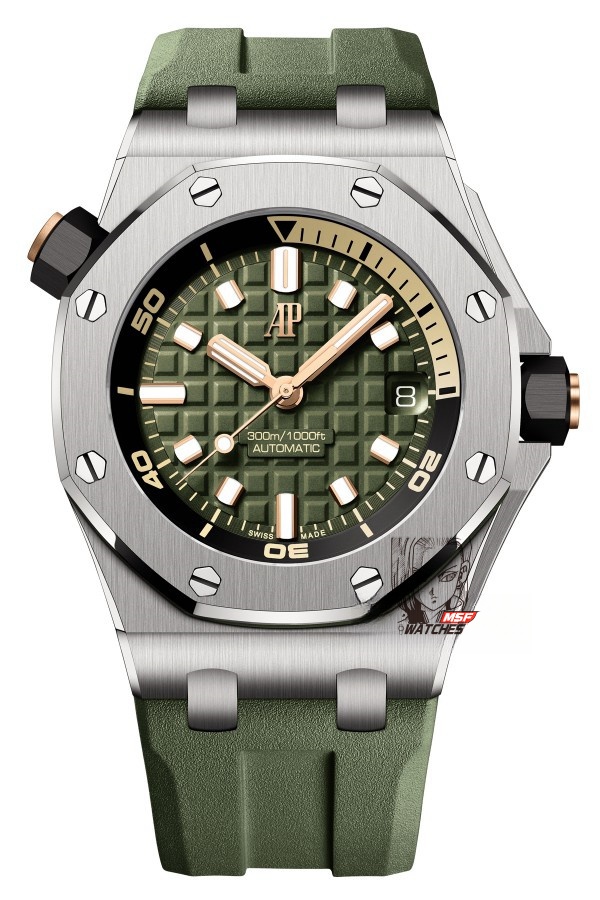Audemars Piguet Royal Oak Offshore Series 15720ST.OO.A052CA.01, Green Dial, 42mm Size.