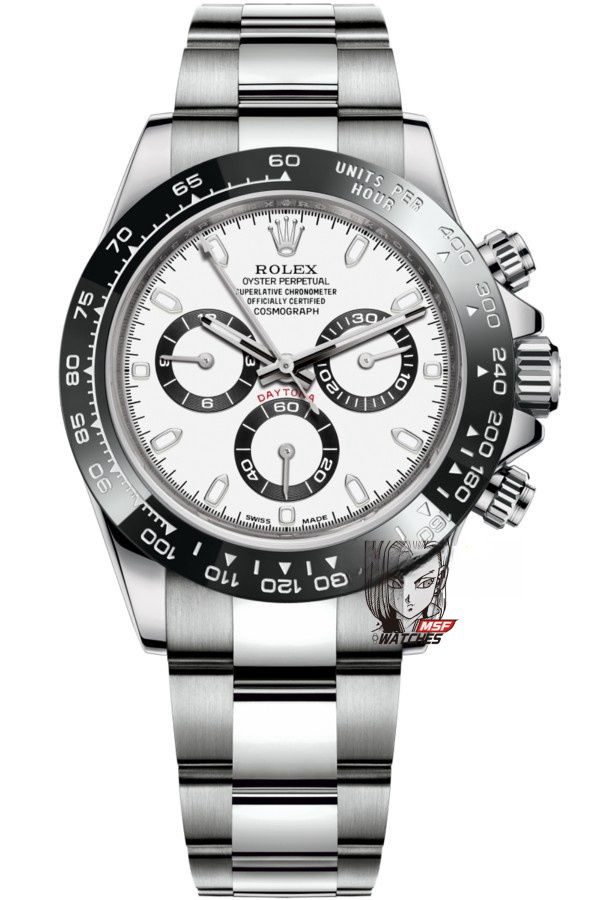 Rolex Cosmograph Daytona Series m116500ln-0001. a black and white panda color scheme, 40mm size.