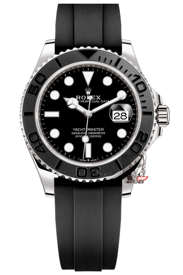 Rolex Yacht-Master Series m226659-0002, Platinum with Black Dial Black Ceramic Bezel, 42mm Size.